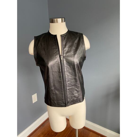 Genuine leather vest from the 90’s - Picture 1 of 8